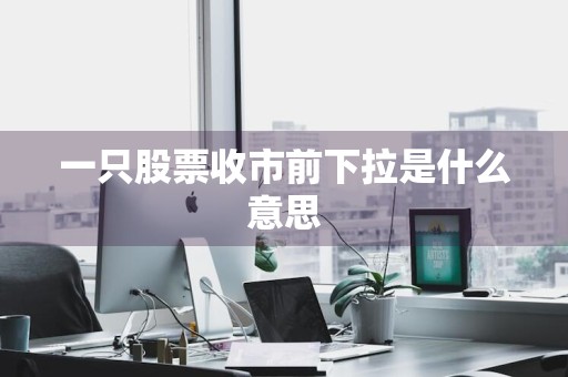 一只股票收市前下拉是什么意思