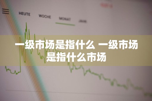 一级市场是指什么 一级市场是指什么市场