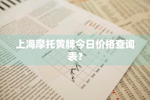 上海摩托黄牌今日价格查询表?