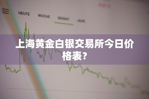 上海黄金白银交易所今日价格表？