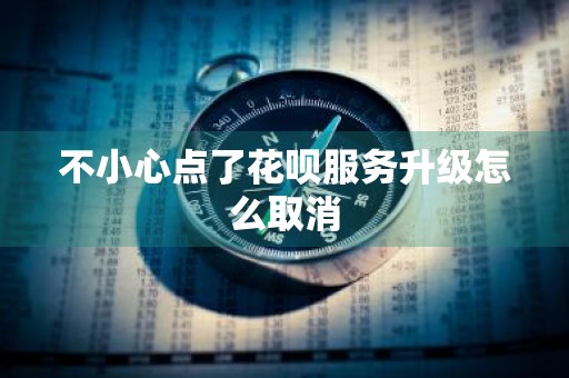 不小心点了花呗服务升级怎么取消