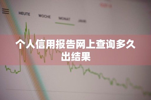 个人信用报告网上查询多久出结果