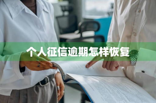 个人征信逾期怎样恢复