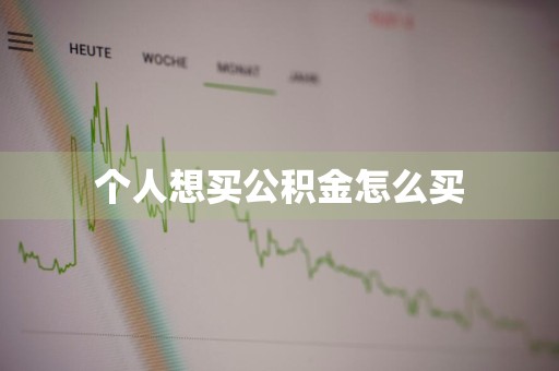 个人想买公积金怎么买