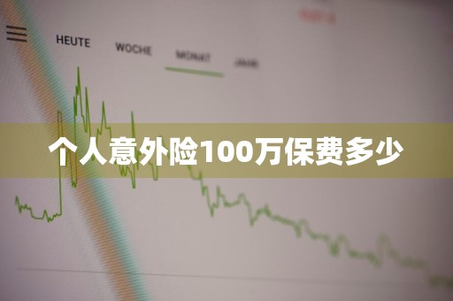 个人意外险100万保费多少