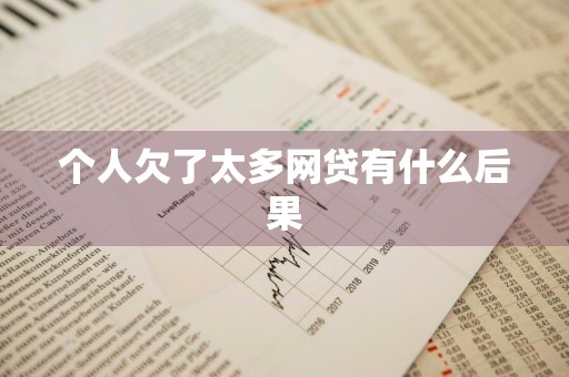 个人欠了太多网贷有什么后果