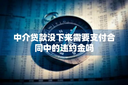 中介贷款没下来需要支付合同中的违约金吗