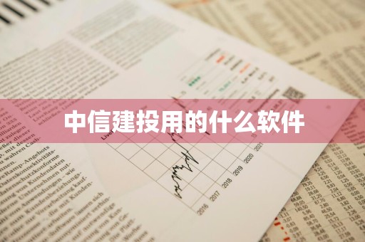中信建投用的什么软件