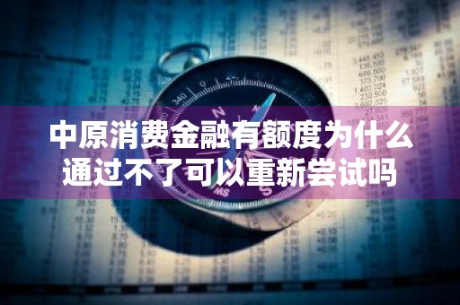 中原消费金融有额度为什么通过不了可以重新尝试吗