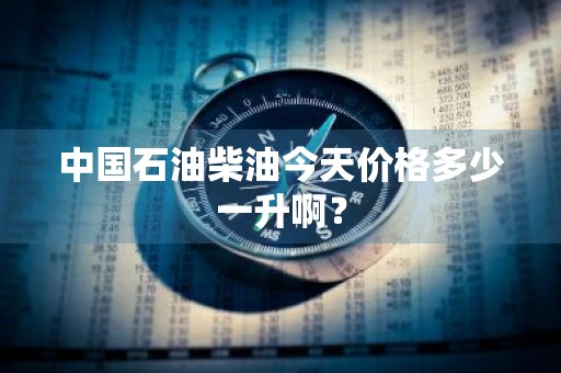 中国石油柴油今天价格多少一升啊？