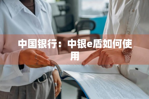 中国银行：中银e盾如何使用