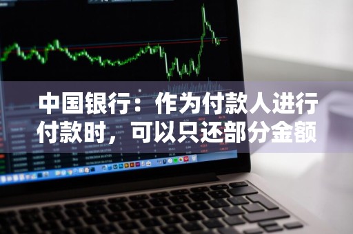 中国银行：作为付款人进行付款时，可以只还部分金额吗 中国银行单笔支付