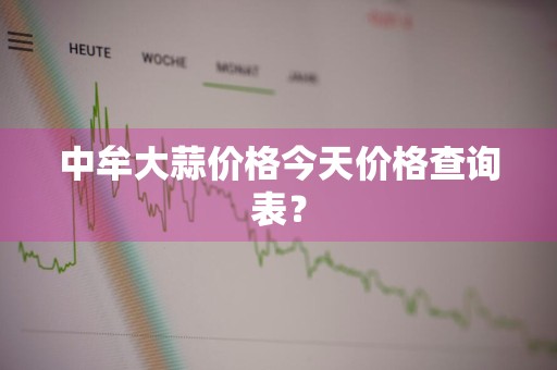 中牟大蒜价格今天价格查询表?