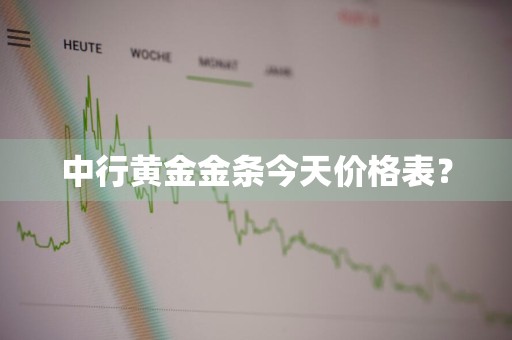 中行黄金金条今天价格表?