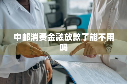 中邮消费金融放款了能不用吗