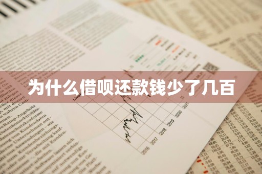 为什么借呗还款钱少了几百