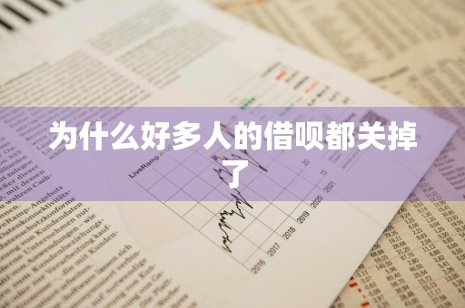 为什么好多人的借呗都关掉了
