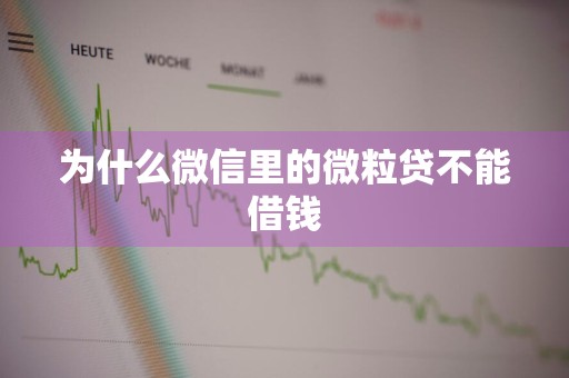 为什么微信里的微粒贷不能借钱