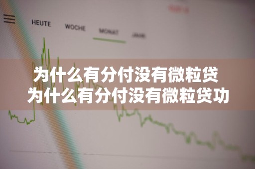 为什么有分付没有微粒贷 为什么有分付没有微粒贷功能