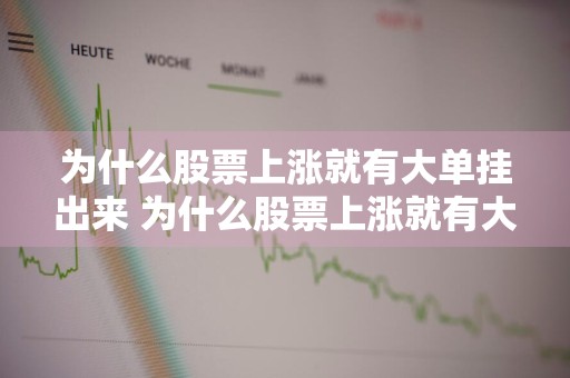 为什么股票上涨就有大单挂出来 为什么股票上涨就有大单挂出来了呢