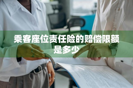 乘客座位责任险的赔偿限额是多少