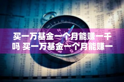 买一万基金一个月能赚一千吗 买一万基金一个月能赚一千吗知乎