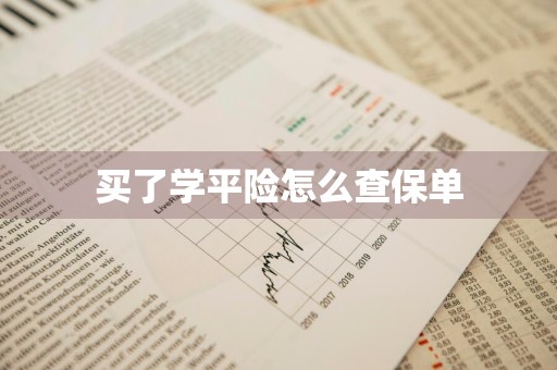 买了学平险怎么查保单