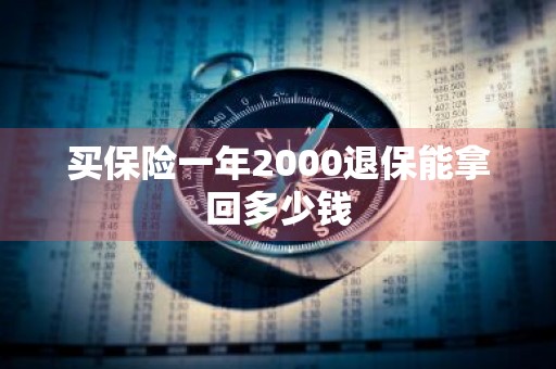 买保险一年2000退保能拿回多少钱