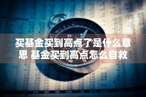 买基金买到高点了是什么意思 基金买到高点怎么自救真实案例