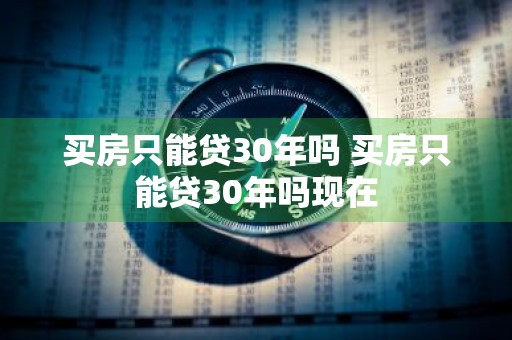 买房只能贷30年吗 买房只能贷30年吗现在