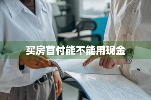 买房首付能不能用现金