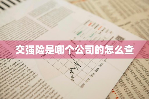 交强险是哪个公司的怎么查