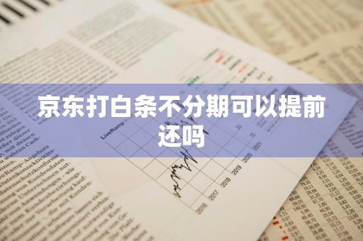 京东打白条不分期可以提前还吗
