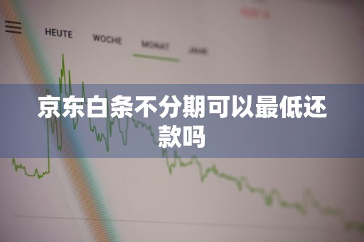 京东白条不分期可以最低还款吗