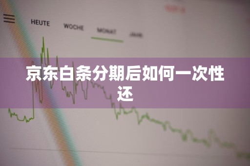 京东白条分期后如何一次性还