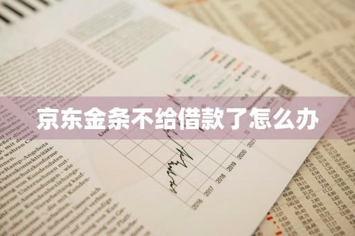 京东金条不给借款了怎么办