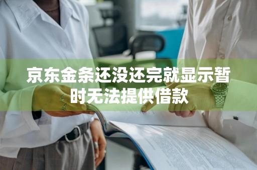 京东金条还没还完就显示暂时无法提供借款