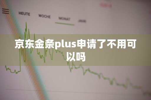 京东金条plus申请了不用可以吗