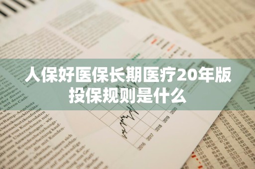 人保好医保长期医疗20年版投保规则是什么