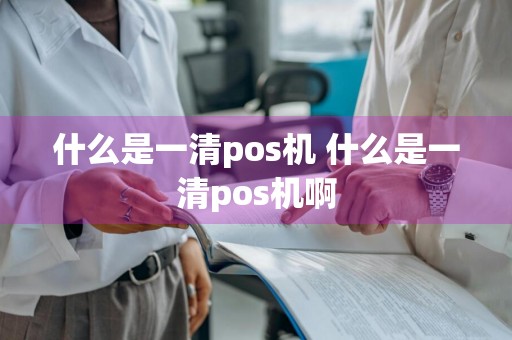 什么是一清pos机 什么是一清pos机啊