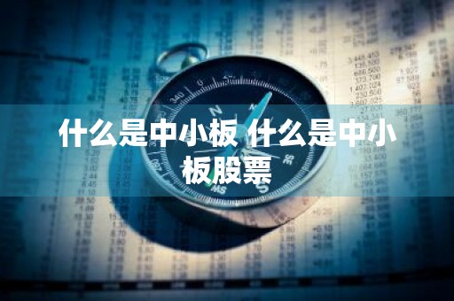 什么是中小板 什么是中小板股票