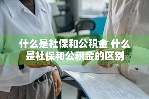 什么是社保和公积金 什么是社保和公积金的区别