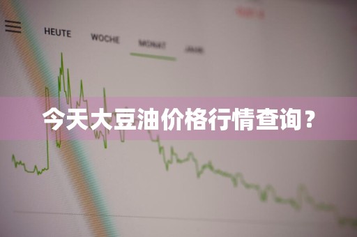 今天大豆油价格行情查询？