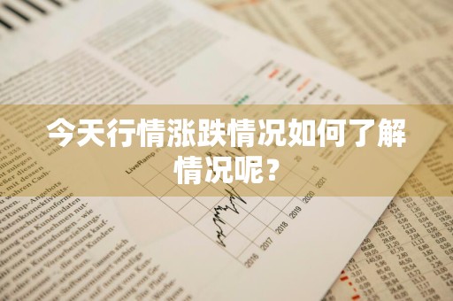 今天行情涨跌情况如何了解情况呢？