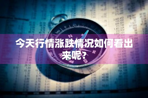 今天行情涨跌情况如何看出来呢？