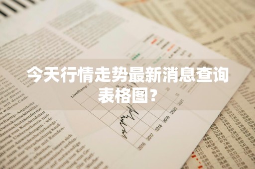 今天行情走势最新消息查询表格图？