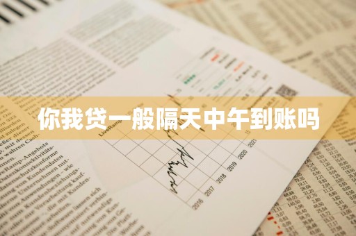 你我贷一般隔天中午到账吗