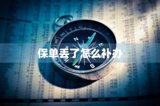 保单丢了怎么补办