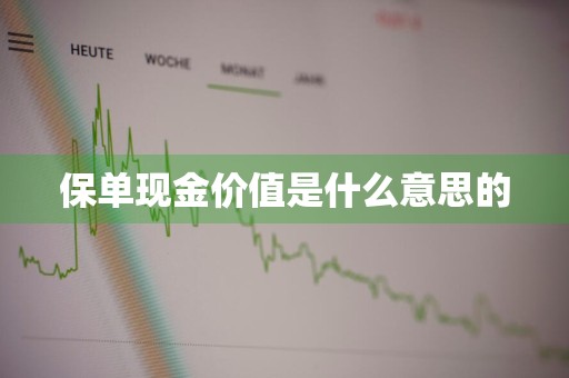 保单现金价值是什么意思的