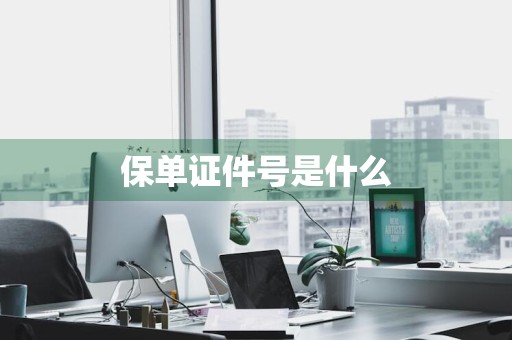 保单证件号是什么